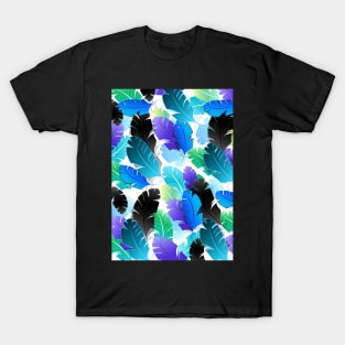 Design with Blue Feathers T-Shirt
